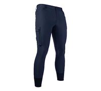 HKM Cargo Rodillera SIL. Pantalones de Montar para Hombre Azul Oscuro 48