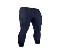 HKM Cargo Rodillera SIL. Pantalones de Montar para Hombre Verde Oliva 50