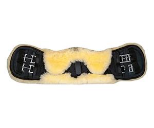 HKM Cincha corta borreguillo Negro/Natural 75