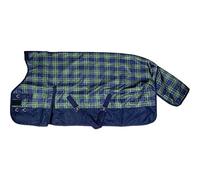 HKM Cleveland check 600D forro po. Manta cuello alto Azul Marino/Verde A Cuadros 155