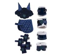 HKM Cuddle Pony Set de equitación, Unisex, Azul Oscuro, 135 mm