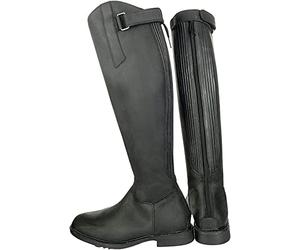 HKM Flex Country Ancho Corto/están Botas de equitación, Unisex Adulto, Negro, 9 UK