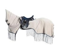 HKM Fringes Manta anti moscas Style,cuello extraible Plateado/Gris 115
