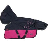HKM Funny Horses Cubierta para la lluvia Rosa/Azul Oscuro 65