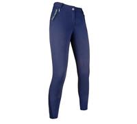 HKM Glamour Shield Casco de Montar, Mujeres, Azul Oscuro/Azul Oscuro, 58-60 cm