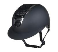 HKM Glamour Shield Casco de Montar para Mujer Negro/Plateado 52-54 cm