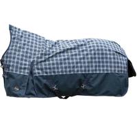 HKM Glasgow Manta cuello alto 1200D con polar Azul Oscuro A Cuadros 165