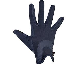 HKM Guantes ecuestres de equitación con muñeca elástica y Agarre de Malla, combinación de Material Transpirable y Duradero de poliéster con Poliuretano