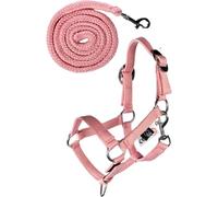 HKM Hobby Horsing Basic Cabezada y ramal Rosa One Size