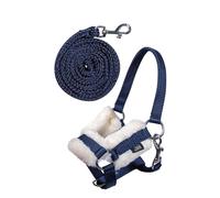 HKM Hobby Horsing Cabezada y ramal Azul Oscuro One Size | Accesorio de caballo de 100% polipropileno, mosquetón, cumple con las directivas europeas de juguetes