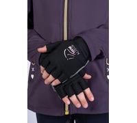 HKM Hobby Horsing Guantes de montar para niñas Negro/Gris 10