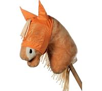 HKM Hobby Horsing - Máscara antimoscas para caballo de malla (naranja)