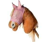 HKM Hobby Horsing - Máscara antimoscas para caballo de malla, color rosa