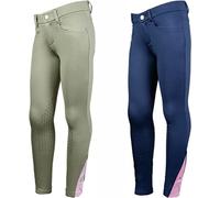 HKM Horse Spirit Rodillera SIL. Pantalones de Montar para niños Azul Oscuro 11/13 años