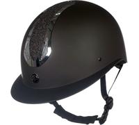 HKM Illusion Casco de Montar Negro/Plata Brillo S