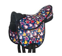 HKM - Juego de sillines para Bicicleta (12"), diseño de Corazones, Color Azul Marino
