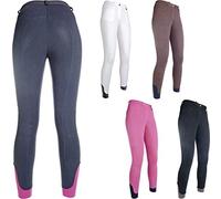 HKM Kate Culera Full Silicona Pantalones de Montar para Mujer Burdeos 48