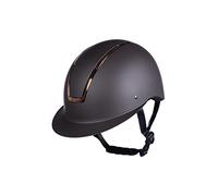 HKM Lady Shield Casco de equitación, Unisex, marrón/Oro Rosa, S