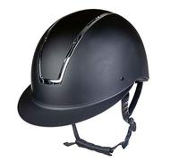 HKM Lady Shield Casco de montar para mujer Negro/Plata Brillo 58-60 cm