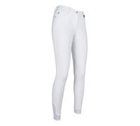 HKM LG Basic Rodillera Silicona Pantalones de Montar para Mujer Blanco 34