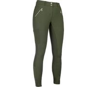 HKM Lia High Waist culera Full Silicona Pantalones de Montar para Mujer Verde Oliva 40