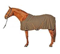 HKM Manta de Caballo para Entretiempo y cuadra Marrón Oscuro 135