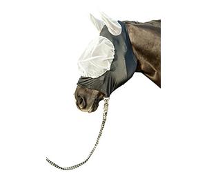 HKM Máscara anti moscas, extra suave y elástica Blanco/Negro M