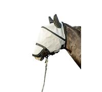 HKM Máscara anti moscas protección fosa nasal y velcro Plateado/Negro S