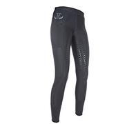HKM Mesh Culera Full Silicona Leggings de Montar para Mujer Negro 36/38
