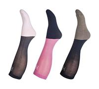 HKM Microalgodón Colour Set 3 Calcetines para mujer Rosa/Azul Oscuro/Gris 38-40