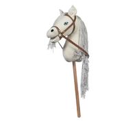 HKM Hobby Horse - Caballo pequeño de peluche suave, color blanco