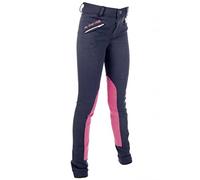 HKM My First Pantalones de Montar para niñas Azul Oscuro/Rosa Oscuro 8/9 años