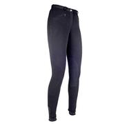 HKM Penny Easy Rodillera Sintét Pantalones de Montar para Mujer Negro/Negro 36