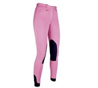 HKM Penny Easy Rodillera Sintét Pantalones de Montar para Mujer Rosa/Azul Oscuro 34
