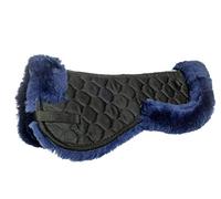 HKM Piel de Cordero Sillín Cojín Azul Oscuro