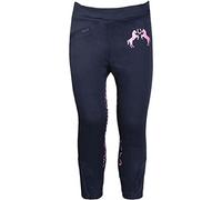HKM Pink Pony Leggings de Montar para niñas Azul Oscuro 110/116