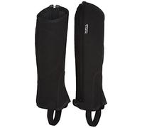 HKM Polainas para hípica imitación de Nobuck con Insertos elásticos para niños y Adultos, Hombre, 557938, Negro, XL-39