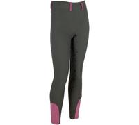 HKM Pony Dream II Silikon Vollbesatz Leggings, Gris-Verde, 146-152 cm Unisex niños