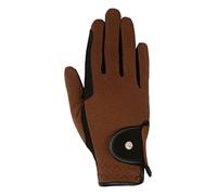 HKM Professional Nunuk Look Guantes de Montar, Unisex Adulto, Negro/Marrón, XS