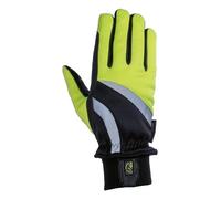 HKM Reflective 8041 - Guantes de equitación, Color Amarillo neón, Talla XXL