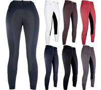 HKM Reithose-Basic Belmtex Grip Easy-3/4 Besatz Pantalones, Unisex Adulto, Azul Oscuro/Azul Oscuro, 176