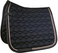 HKM Rosegold Glamour Mantilla Style Negro/Rosa/Oro Pony GP
