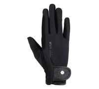 HKM Ruby 9100 - Guantes de equitación, Color Negro