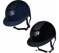 HKM Shiny Diamond Casco de Montar para Mujer Negro 53-55 cm