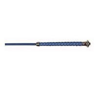 HKM Silver Látigos, Cuero sintético, Azul, Large