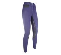 HKM SPORTS EQUIPMENT 6991 - Arnés de equitación (3/4, Revestimiento de Silicona), Evergreen, Starlight 6991 - Leggings de equitación (3/4), Unisex Adulto, Color Azul Oscuro/Negro, tamaño 40