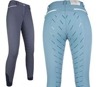 HKM SPORTS EQUIPMENT Venezia Classic - Pantalón de equitación (Silicona), Evergreen, Venezia Classico 1200 - Pantalones de equitación (Silicona), Unisex Adulto, Color Blanco, tamaño 21