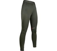 HKM Sports Rodillera Sintét Leggings de Montar para Mujer Verde Oscuro 36/38