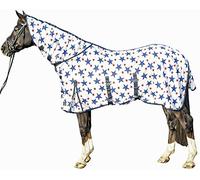 HKM Stars Combo 115 - Manta para Caballos, Color Azul Oscuro y Rojo