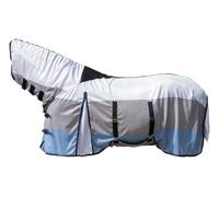 HKM Strong Manta anti-moscas con cuello Azul/Blanco/Gris 155